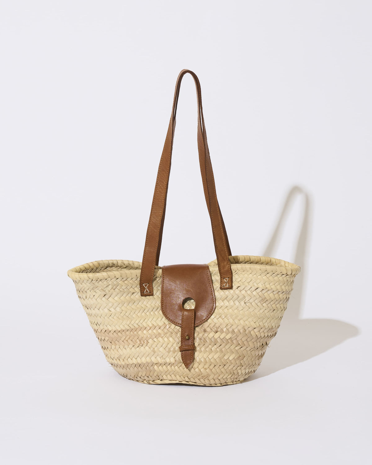 ダークブラウン 編み込み かごバッグ 中キルティング素材 中型 RAFFIA LEATHER FLAP BAG SMALL BROWN ラフィアレザー フラップ